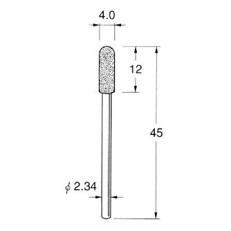 日本精密機械工作（株） 軸付電着ダイヤモンド砥石 軸径φ2.34 D 軸付電着ダイヤモンド砥石 D1240