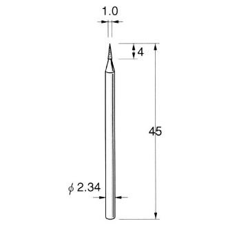 日本精密機械工作（株） 軸付電着ダイヤモンド砥石 軸径φ2.34 D 軸付電着ダイヤモンド砥石 D1410