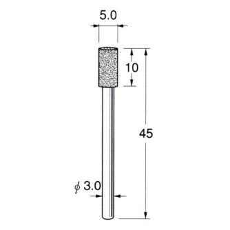 日本精密機械工作（株） 軸付電着ダイヤモンド砥石 軸径φ3 D 軸付電着ダイヤモンド砥石 D3150