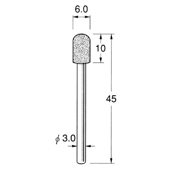 日本精密機械工作（株） 軸付電着ダイヤモンド砥石 軸径φ3 D 軸付電着ダイヤモンド砥石 D3260