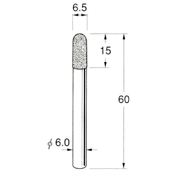 日本精密機械工作（株） 軸付電着ダイヤモンド砥石 軸径φ6 D 軸付電着ダイヤモンド砥石 D4626