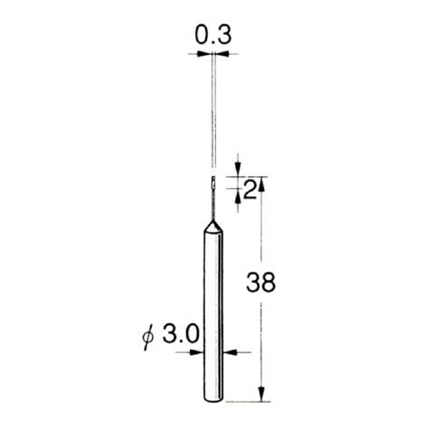 日本精密機械工作（株） 機械研削用軸付電着ダイヤモンド砥石 軸径φ3 D 機械研削用軸付電着ダイヤモンド砥石 D5303
