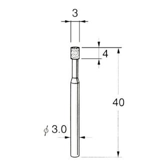日本精密機械工作（株） ハイメタルボンド軸付ダイヤモンド砥石 D ハイメタルボンド軸付ダイヤモンド砥石 D8103