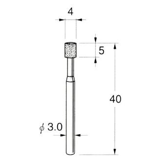 日本精密機械工作（株） ハイメタルボンド軸付ダイヤモンド砥石 D ハイメタルボンド軸付ダイヤモンド砥石 D8104