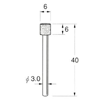 日本精密機械工作（株） ハイメタルボンド軸付ダイヤモンド砥石 D ハイメタルボンド軸付ダイヤモンド砥石 D8106