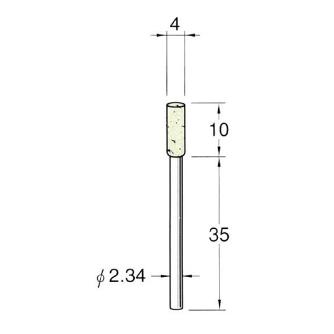 日本精密機械工作（株） 軸付フェルトバフ ソフト 軸径φ2.34 F 軸付フェルトバフ　ソフト　５本 F1104