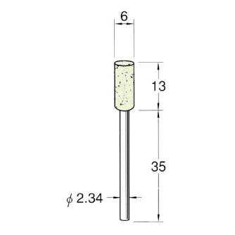 日本精密機械工作（株） 軸付フェルトバフ ソフト 軸径φ2.34 F 軸付フェルトバフ　ソフト　５本 F1106