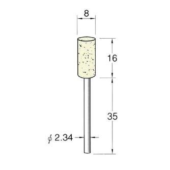 日本精密機械工作（株） 軸付フェルトバフ ソフト 軸径φ2.34 F 軸付フェルトバフ　ソフト　５本 F1108