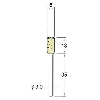 日本精密機械工作（株） 軸付フェルトバフ ハード 軸径φ3 F 軸付フェルトバフ　ハード　５本 F3206