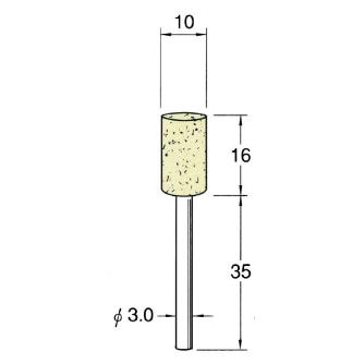 日本精密機械工作（株） 軸付フェルトバフ ハード 軸径φ3 F 軸付フェルトバフ　ハード　５本 F3210