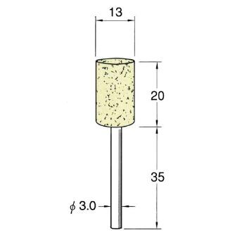 日本精密機械工作（株） 軸付フェルトバフ ハード 軸径φ3 F 軸付フェルトバフ　ハード　５本 F3213