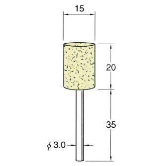 日本精密機械工作（株） 軸付フェルトバフ ハード 軸径φ3 F 軸付フェルトバフ　ハード　５本 F3215