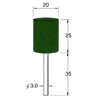 日本精密機械工作（株） 軸付フェルトバフ 酸化クロム 軸径φ3 F 軸付フェルトバフ　酸化クロム　５本 F3320