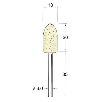 日本精密機械工作（株） 軸付フェルトバフ ハード 軸径φ3 F 軸付フェルトバフ　ハード　５本 F3613
