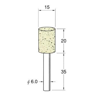 日本精密機械工作（株） 軸付フェルトバフ ハード 軸径φ6 F 軸付フェルトバフ　ハード　５本 F4215