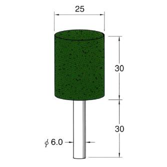 日本精密機械工作（株） 軸付フェルトバフ 酸化クロム 軸径φ6 F 軸付フェルトバフ　酸化クロム　３本 F4325