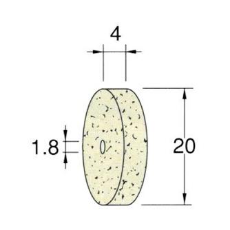 日本精密機械工作（株） ホイール型フェルトバフ ソフト F ホイール型フェルトバフ　ソフト　１０本 F6214