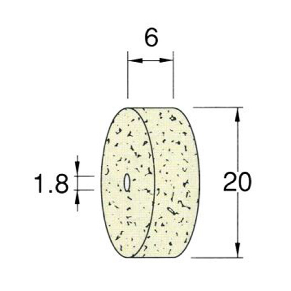 日本精密機械工作（株） ホイール型フェルトバフ ソフト F ホイール型フェルトバフ　ソフト　１０本 F6216