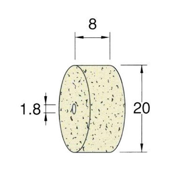 日本精密機械工作（株） ホイール型フェルトバフ ソフト F ホイール型フェルトバフ　ソフト　１０本 F6218