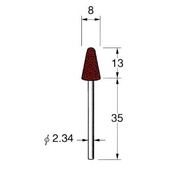 日本精密機械工作（株） 精密加工用軸付砥石 G 精密加工用軸付砥石　ブラウン　５本 G1021