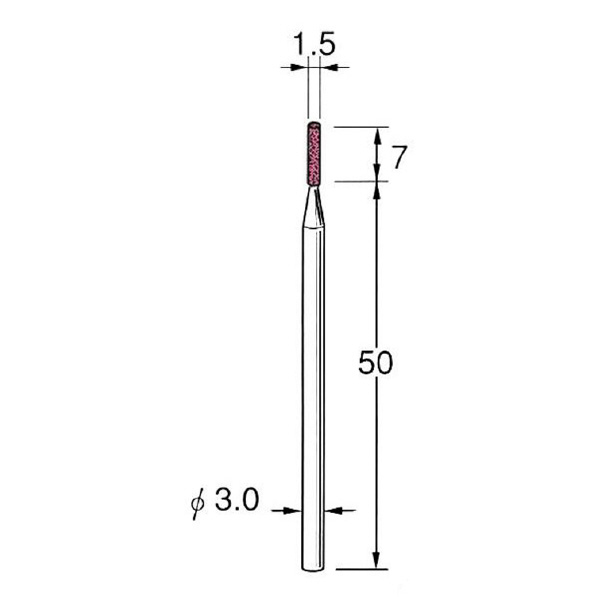 日本精密機械工作（株） 軸付砥石 軸径φ3 G31 軸付砥石　５本 G3102