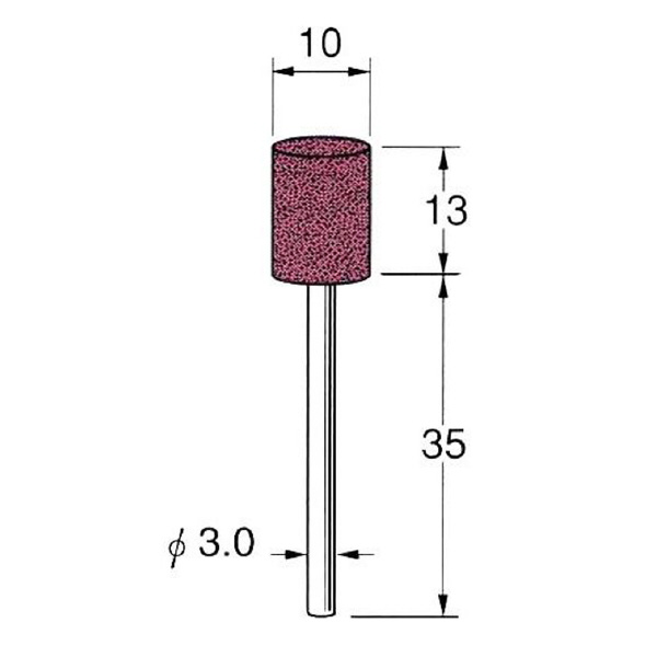 日本精密機械工作（株） 軸付砥石 軸径φ3 G31 軸付砥石　５本 G3109