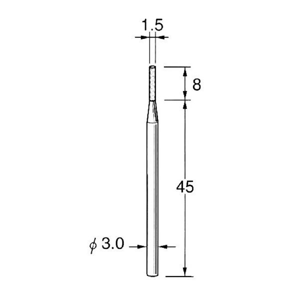 日本精密機械工作（株） 軸付砥石 軸径φ3 G31 軸付砥石　５本 G3122