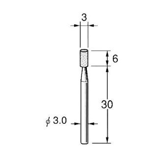 日本精密機械工作（株） 軸付砥石 軸径φ3 G31 軸付砥石　５本 G3124