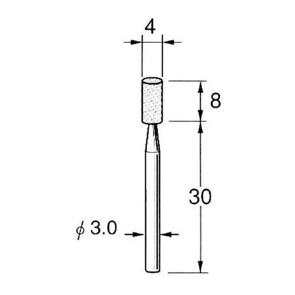 日本精密機械工作（株） 軸付砥石 軸径φ3 G31 軸付砥石　５本 G3125