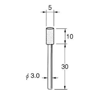 日本精密機械工作（株） 軸付砥石 軸径φ3 G31 軸付砥石　５本 G3126