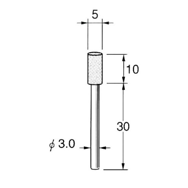 日本精密機械工作（株） 軸付砥石 軸径φ3 G31 軸付砥石　５本 G3126