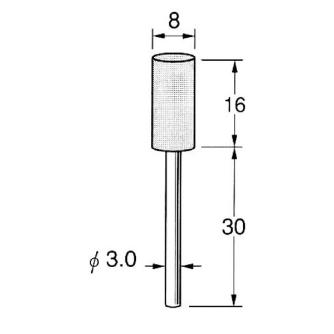 日本精密機械工作（株） 軸付砥石 軸径φ3 G31 軸付砥石　５本 G3128