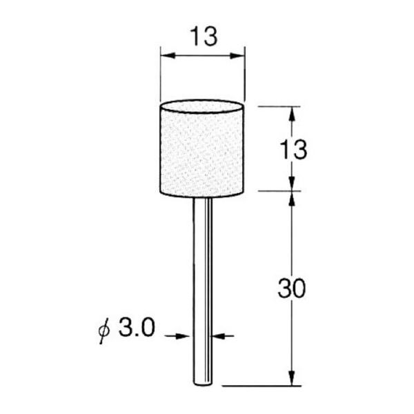 日本精密機械工作（株） 軸付砥石 軸径φ3 G31 軸付砥石　５本 G3130