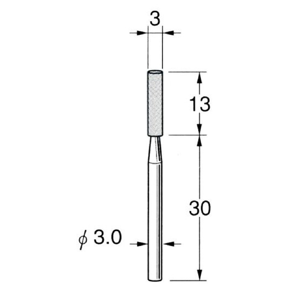 日本精密機械工作（株） 軸付砥石 軸径φ3 G32 軸付砥石　５本 G3211