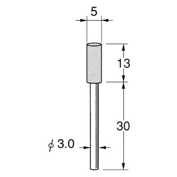 日本精密機械工作（株） 軸付砥石 軸径φ3 G32 軸付砥石　５本 G3213