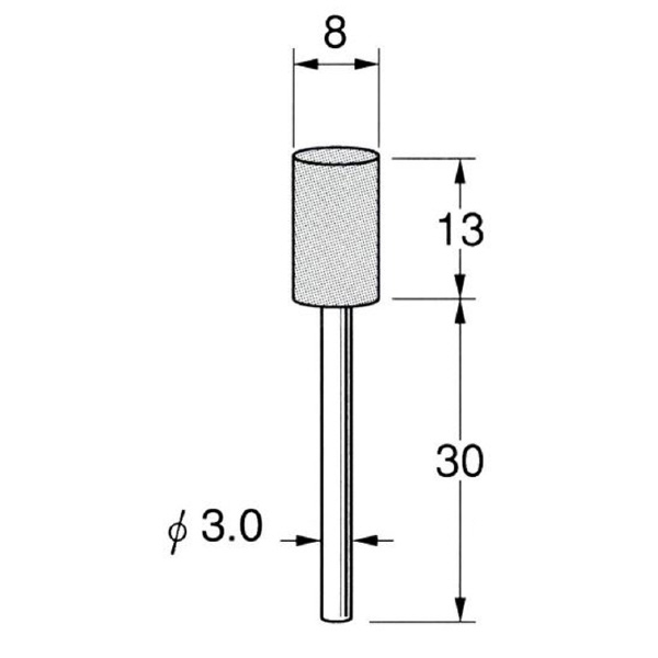 日本精密機械工作（株） 軸付砥石 軸径φ3 G32 軸付砥石　５本 G3215