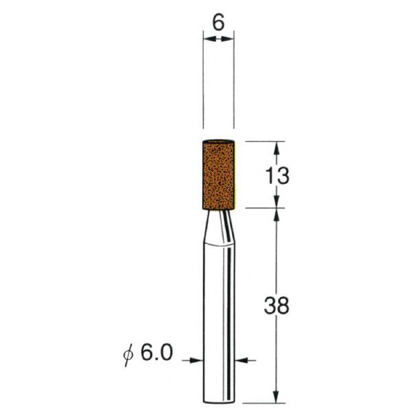 日本精密機械工作（株） 軸付砥石 軸径φ6 G61 軸付砥石　５本 G6111