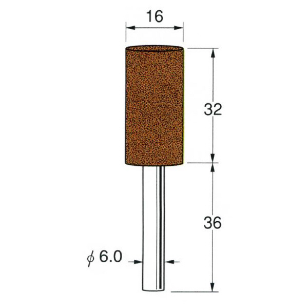 日本精密機械工作（株） 軸付砥石 軸径φ6 G61 軸付砥石　５本 G6115