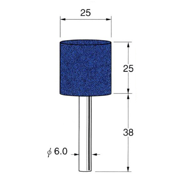 日本精密機械工作（株） 軸付砥石 軸径φ6 G63 軸付砥石　５本 G6315