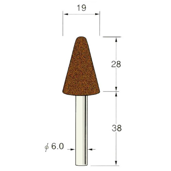 日本精密機械工作（株） 軸付砥石 軸径φ6 G64 軸付砥石　５本 G6411