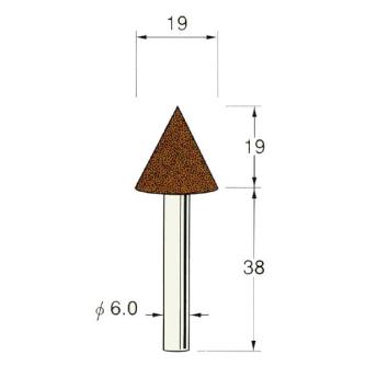 日本精密機械工作（株） 軸付砥石 軸径φ6 G64 軸付砥石　５本 G6431