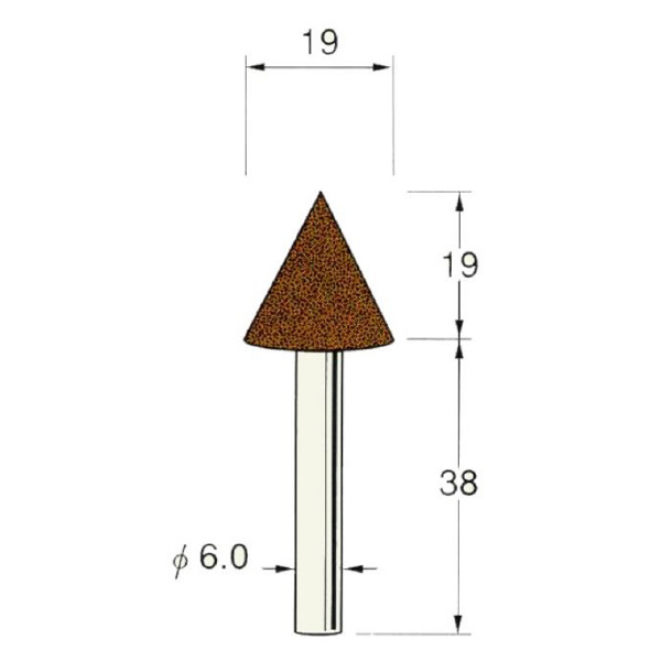 日本精密機械工作（株） 軸付砥石 軸径φ6 G64 軸付砥石　５本 G6431