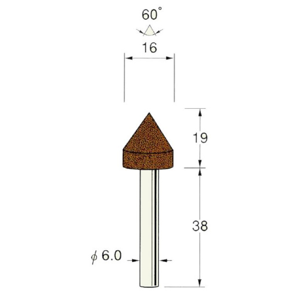 日本精密機械工作（株） 軸付砥石 軸径φ6 G64 軸付砥石　５本 G6441