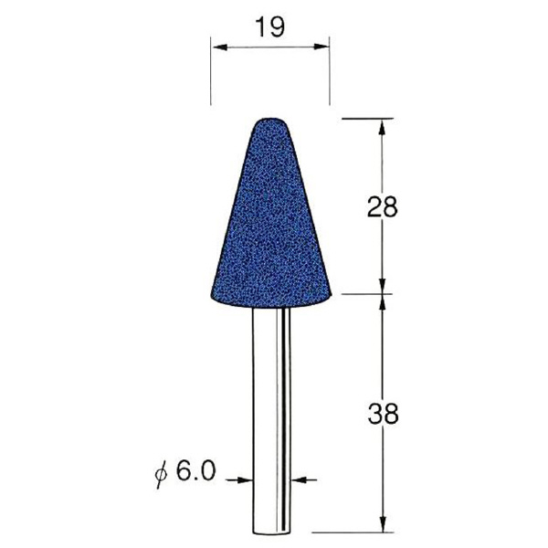 日本精密機械工作（株） 軸付砥石 軸径φ6 G65 軸付砥石　５本 G6511