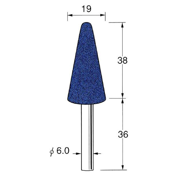 日本精密機械工作（株） 軸付砥石 軸径φ6 G65 軸付砥石　５本 G6512