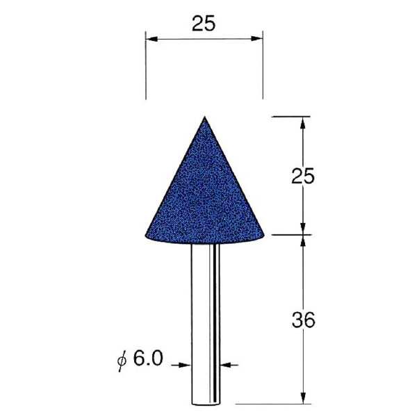 日本精密機械工作（株） 軸付砥石 軸径φ6 G65 軸付砥石　５本 G6521