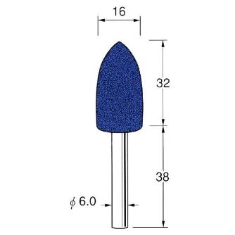 日本精密機械工作（株） 軸付砥石 軸径φ6 G65 軸付砥石　５本 G6531