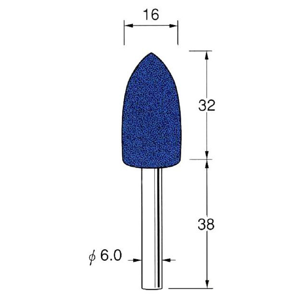 日本精密機械工作（株） 軸付砥石 軸径φ6 G65 軸付砥石　５本 G6531