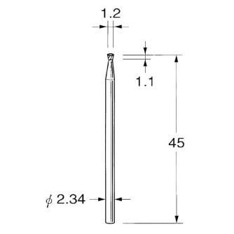 日本精密機械工作（株） 精密加工用超硬カッター インバーテットコーン K 精密加工用超硬カッター　コーン K1112