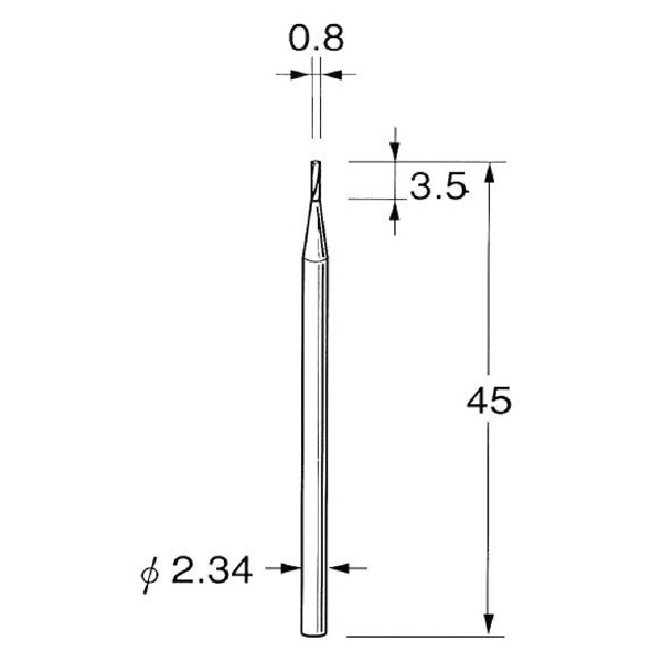 日本精密機械工作（株） 精密加工用超硬カッター ストレート K 精密加工用超硬カッター　ストレート K1208